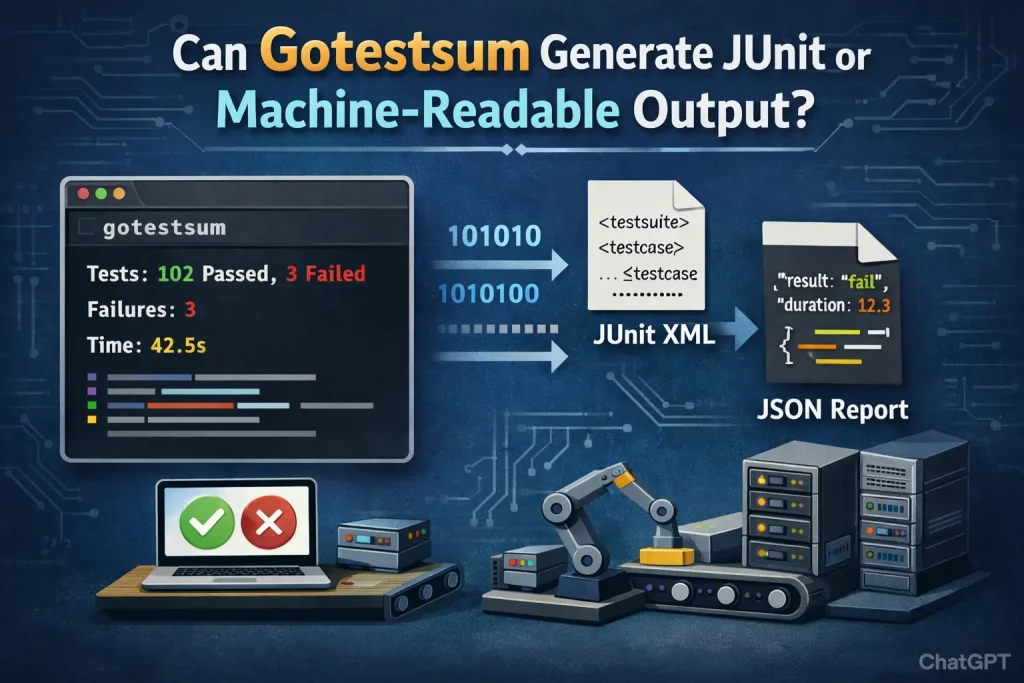 Can Gotestsum Generate JUnit or Machine-Readable Output